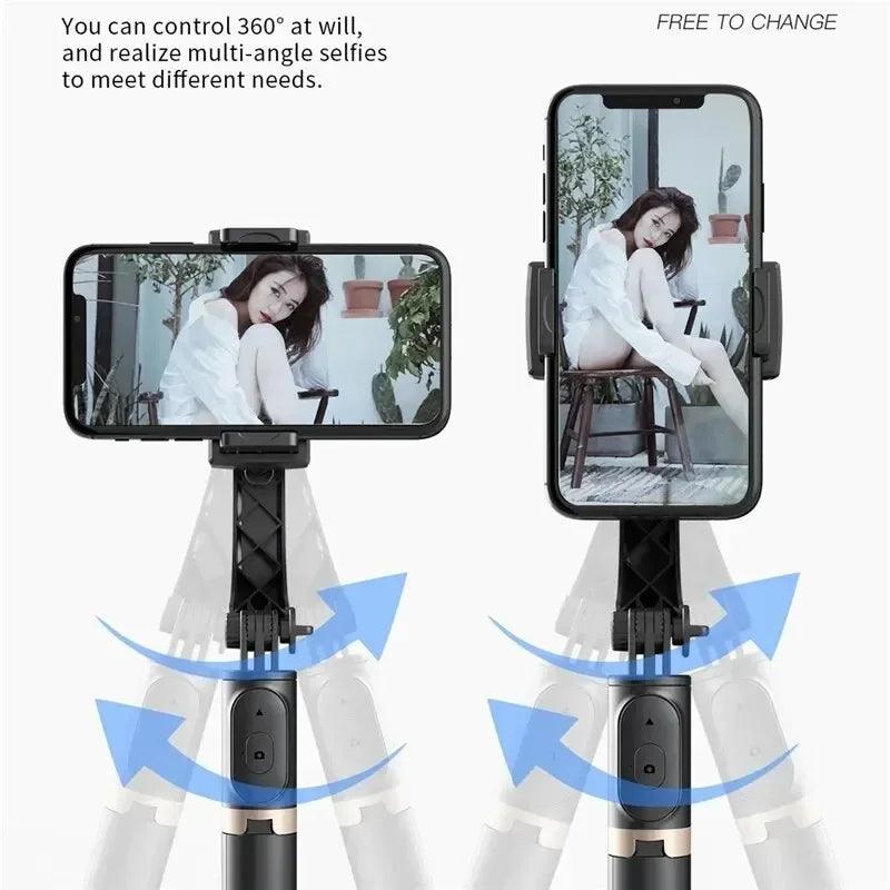 Q08 Gimbal Stabilizer for Cell Phone, Video, Bluetooth, Selfie Stick, Smartphone Tripod, Live, Vertical Shooting Support