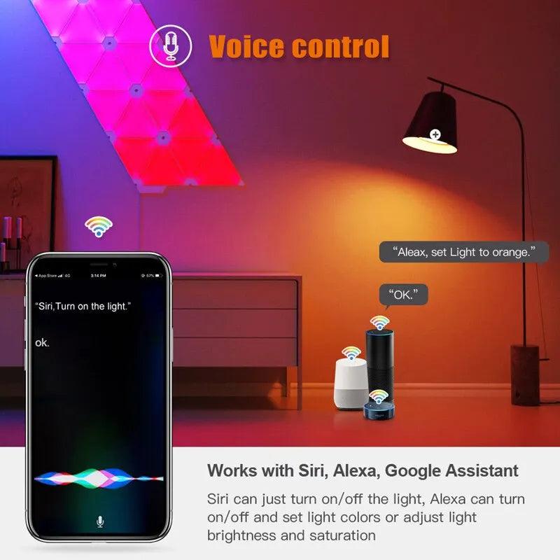 Bombillas LED E27 Wifi Bluetooth RGB 110V 220V Tuya bombillas inteligentes foco para el hogar Alice Alexa asistente de Google