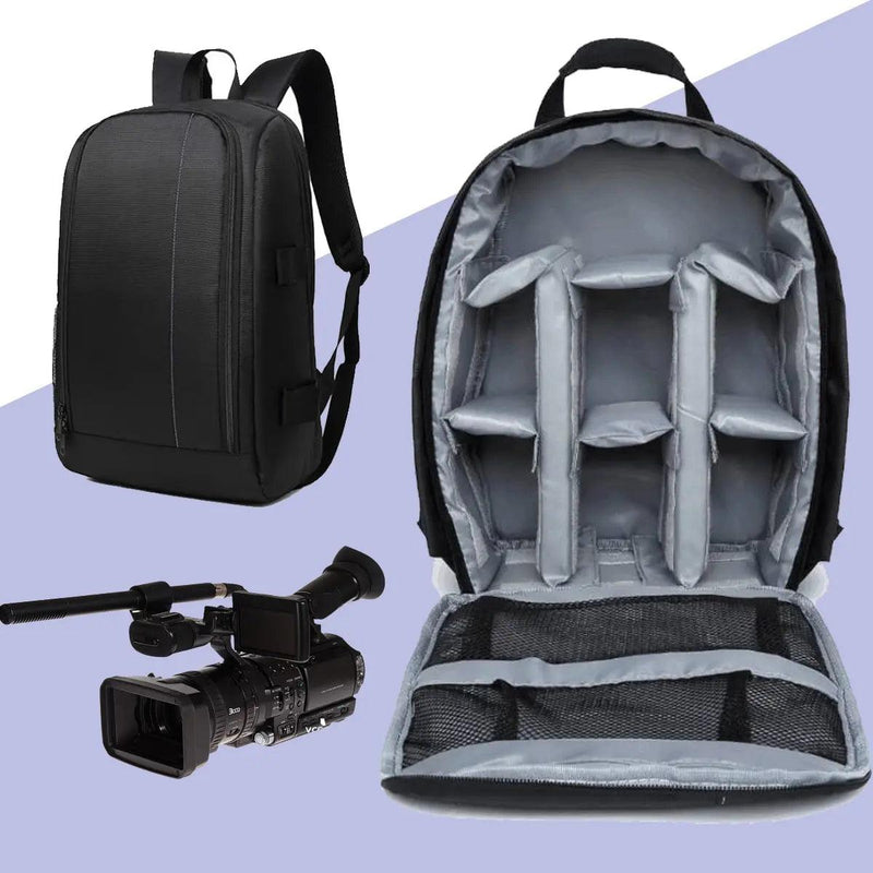 Bolsa multifuncional para câmera para Nikon, Canon, lente digital, mochila de fotografia ao ar livre, leve, tecido impermeável, grande capacidade