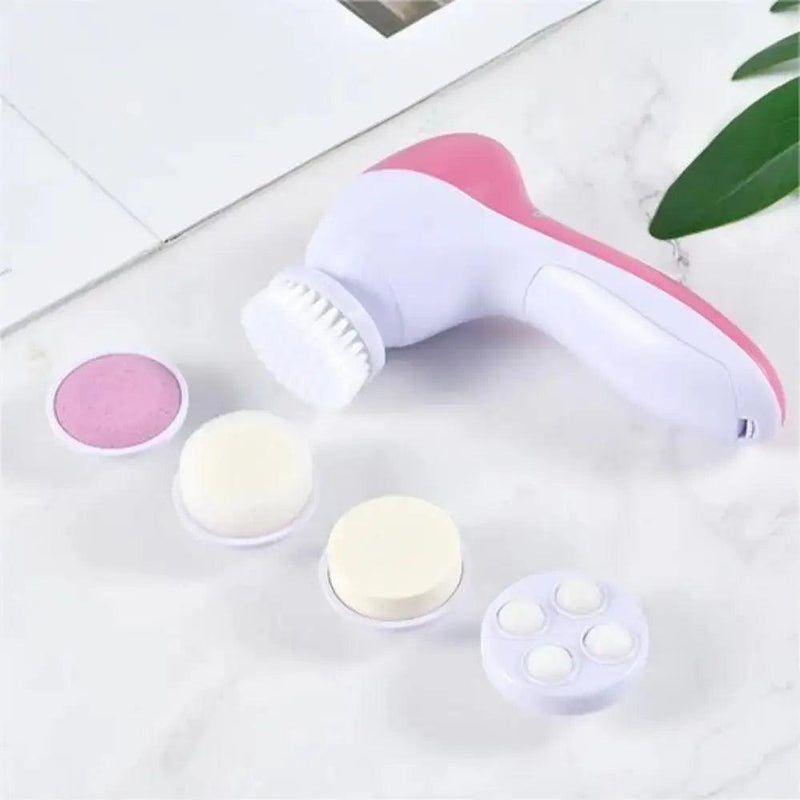 Electric Facial Massager, Rotating Facial Cleanser, Pore Cleanser, Face Massager, Deep Cleansing, Pore Cleansing, Portable Beauty Instrument, 5 in 1