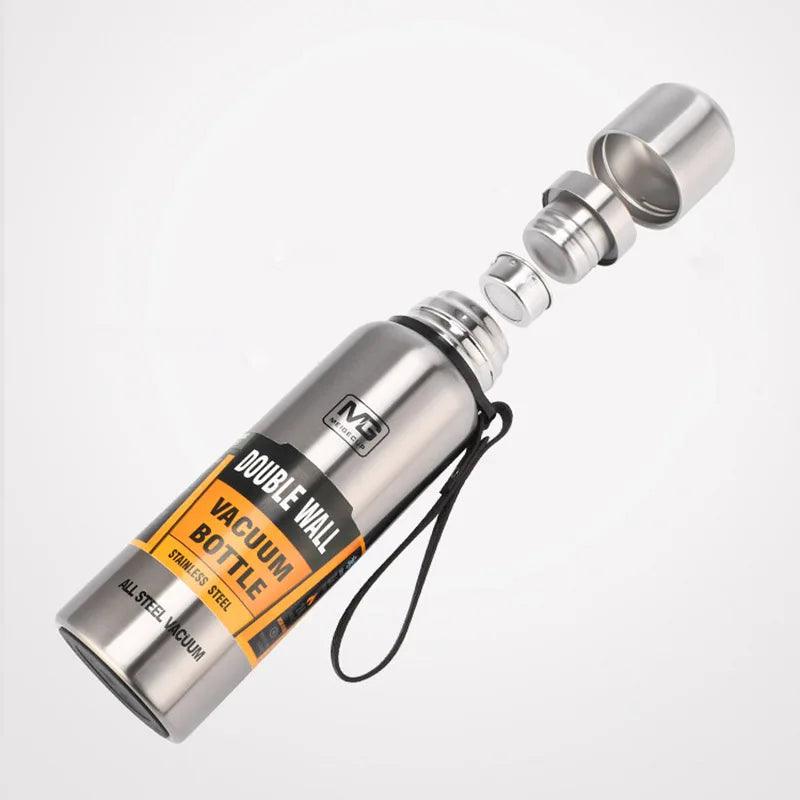 Large Capacity Stainless Steel Thermos Bottle Portable Flask Insulated Bottle with Rope 500/700/1000/1500ml