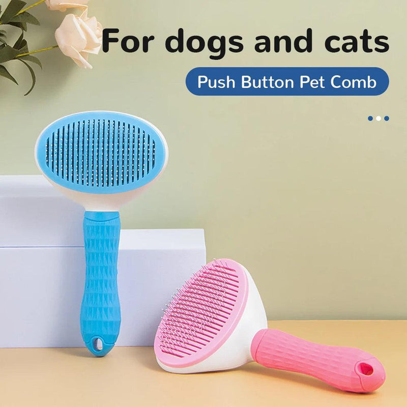 Escova automática da remoção do cabelo do animal de estimação, cão e gato pente, aço inoxidável, limpeza e grooming suprimentos