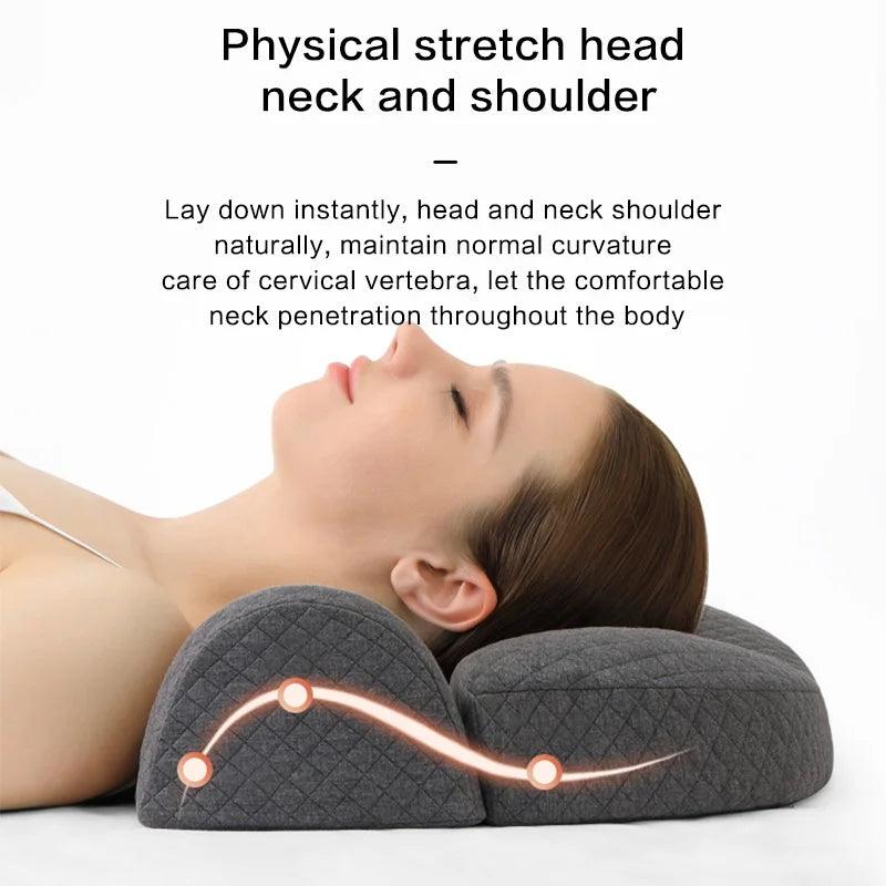 Travesseiro cervical, travesseiro de contorno de espuma viscoelástica, travesseiros de cama para dormir ortopédico ergonômico