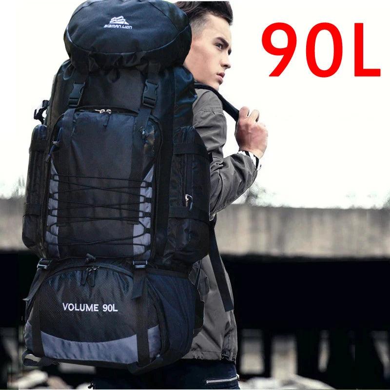 Large Travel Bag for Men Women Army Camping Backpack Climbing Bags Mountaineering Sports Backpack Shoulder Bag 90L