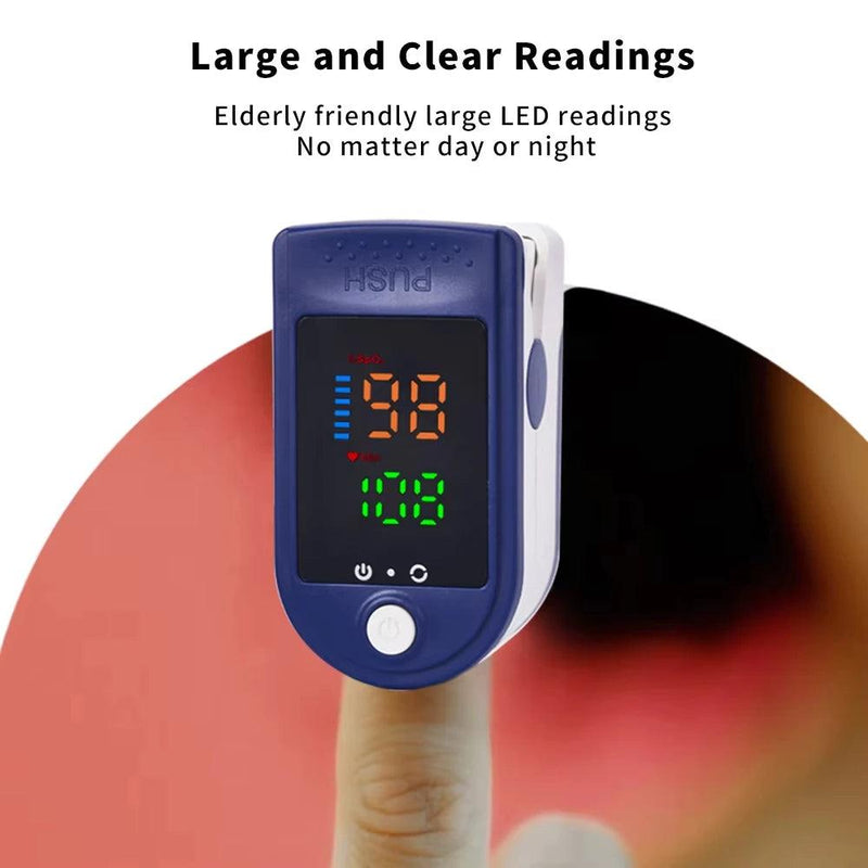 AJC Oximeter Portable Fingertip Pulse Blood Oxygen Saturation Monitor LED Display Fingertip Oximeter Testing SPO2