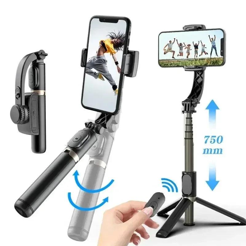 Q08 Gimbal Stabilizer for Cell Phone, Video, Bluetooth, Selfie Stick, Smartphone Tripod, Live, Vertical Shooting Support