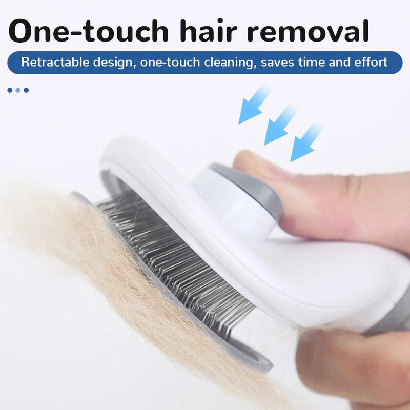 Escova automática da remoção do cabelo do animal de estimação, cão e gato pente, aço inoxidável, limpeza e grooming suprimentos