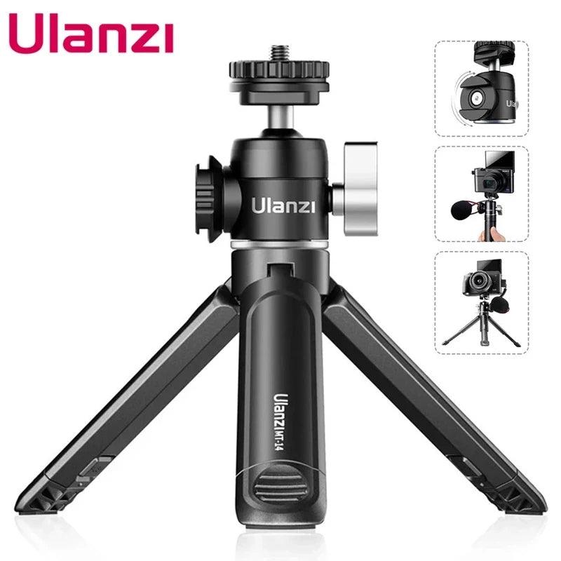 Ulanzi Mini Tripod with 360° Ball Head, Selfie Stick, Tabletop Tripod for Camera, iPhone, Android Phone, DSLR, U-Vlog Lite