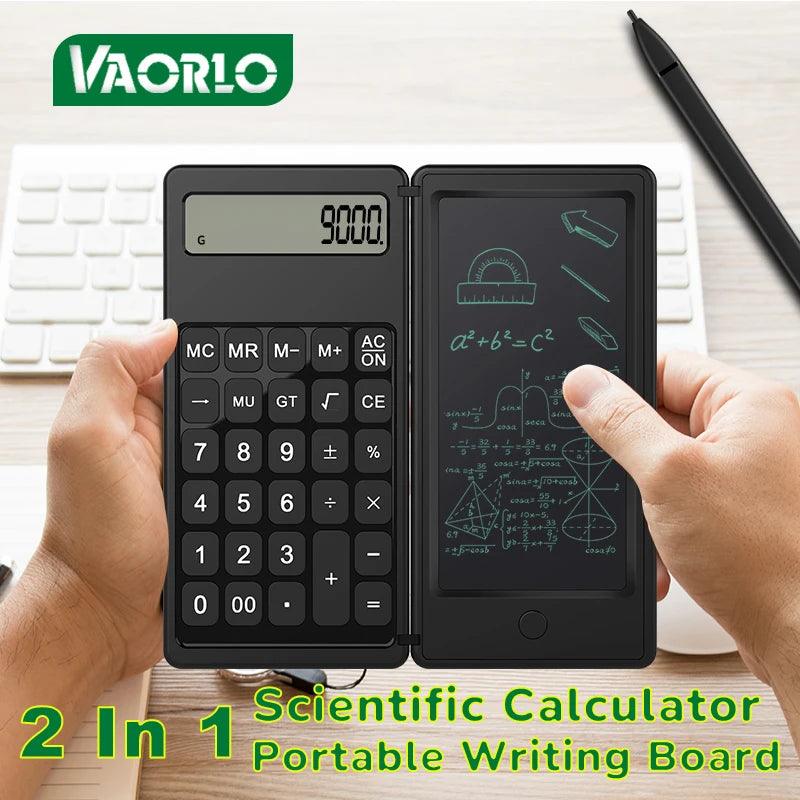 Portable Calculator 12 Digit Display 6 Inch Scientific Calculator with Digital Writing Tablet with Stylus Pen Erase Button for Office Students