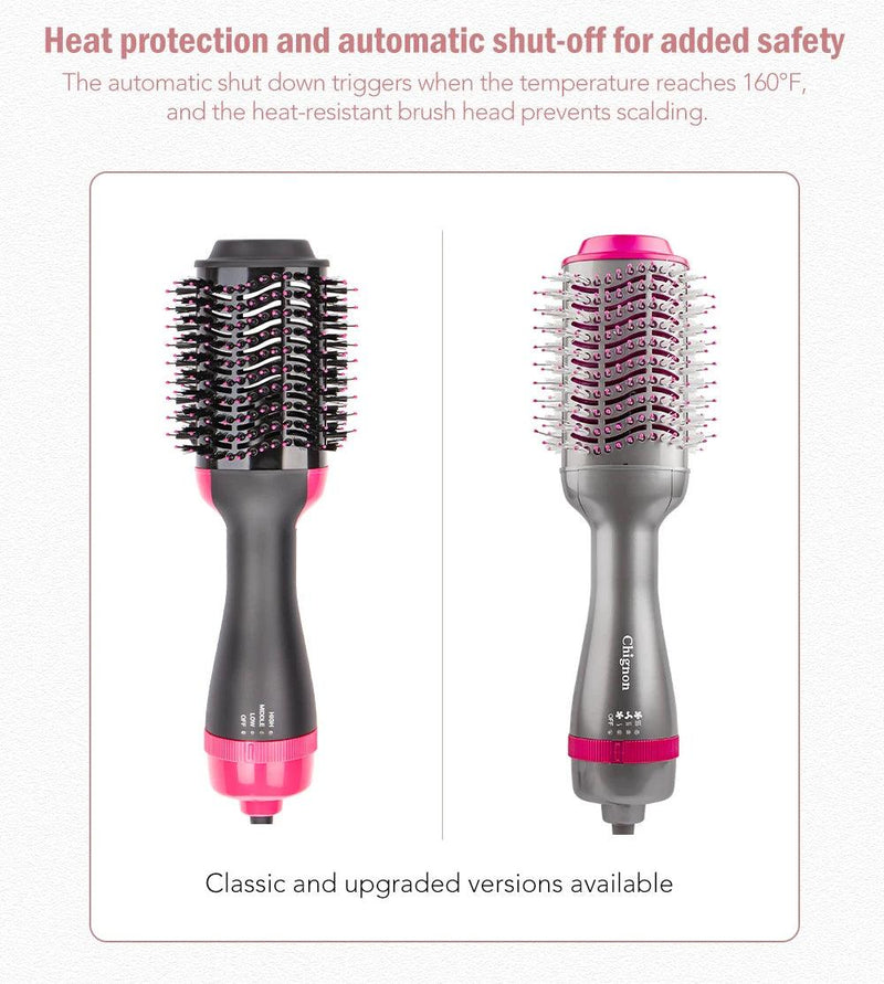 Hot Air Brush Multi-Function Cabelo Secador Straightener Curler Comb One Step Professional Salon Hair Styler e Volumizer Ion Blow