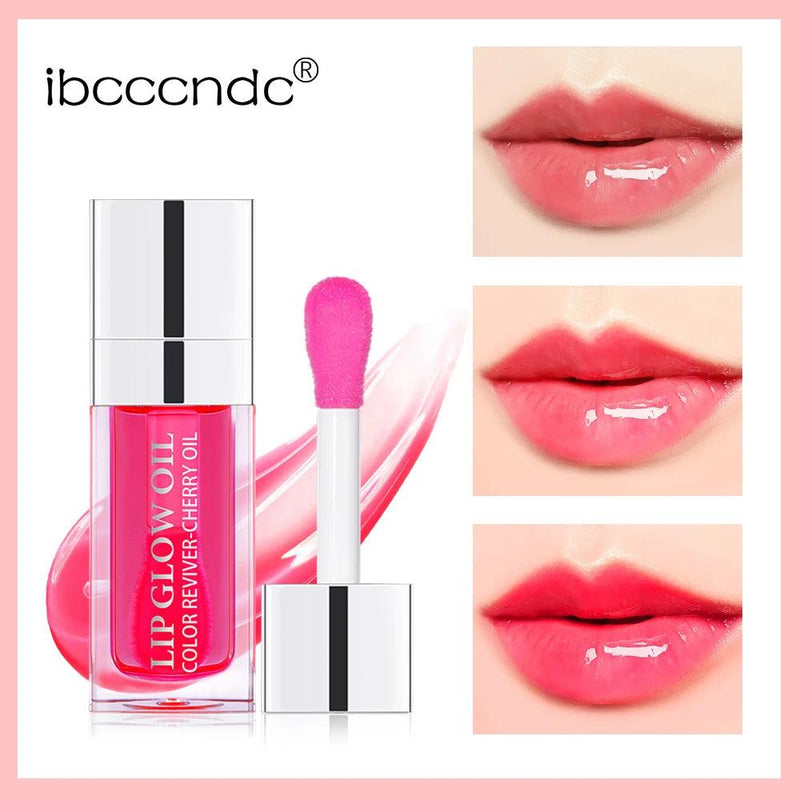 Cristal gloss hidratante óleo labial plumping brilho labial maquiagem sexy gordo brilho labial óleo colorido lábio plumper 6ml 1 peça