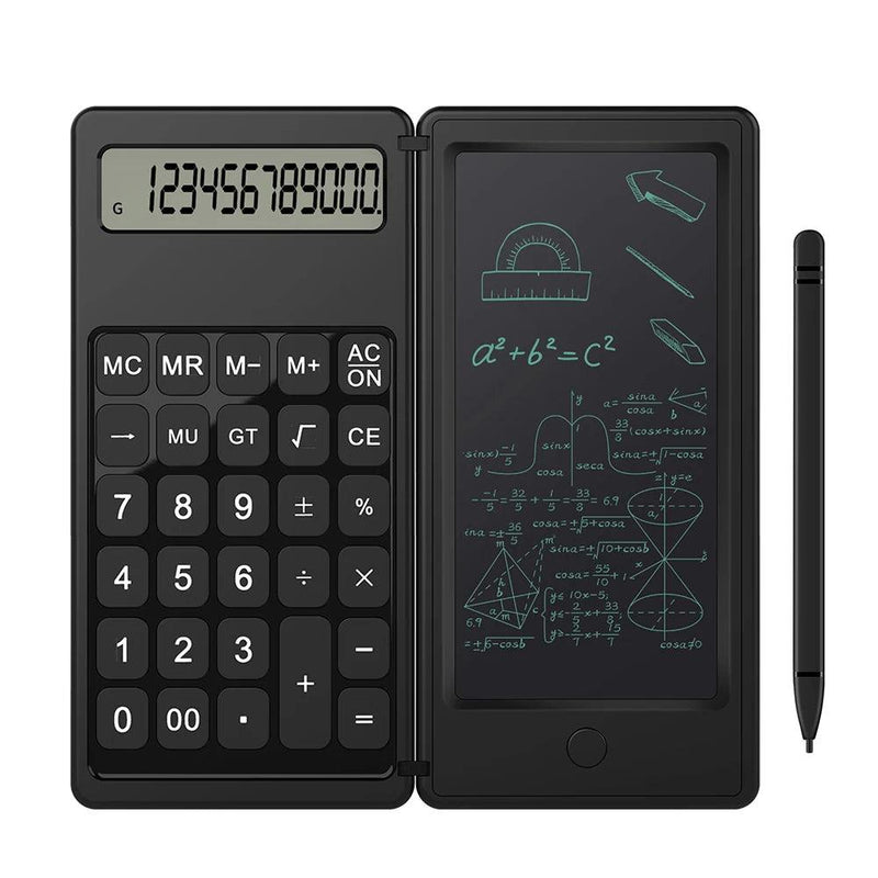 Portable Calculator 12 Digit Display 6 Inch Scientific Calculator with Digital Writing Tablet with Stylus Pen Erase Button for Office Students