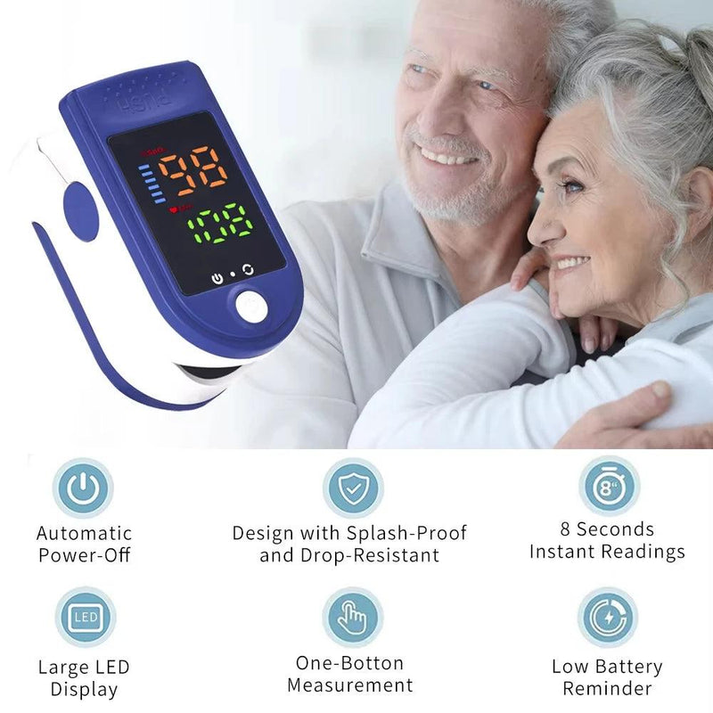 AJC Oximeter Portable Fingertip Pulse Blood Oxygen Saturation Monitor LED Display Fingertip Oximeter Testing SPO2