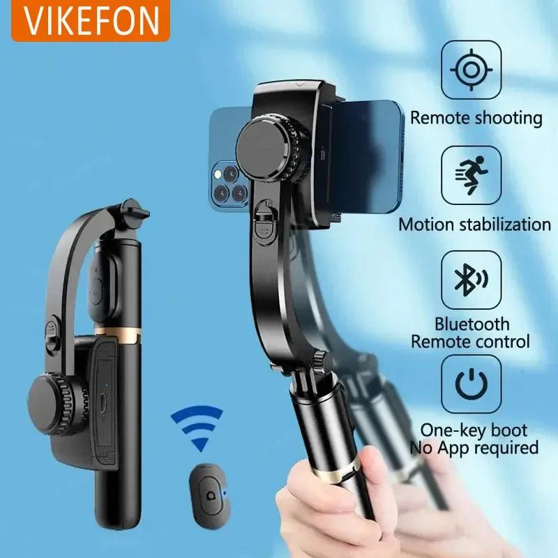 Q08 Gimbal Stabilizer for Cell Phone, Video, Bluetooth, Selfie Stick, Smartphone Tripod, Live, Vertical Shooting Support