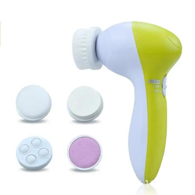 Electric Facial Massager, Rotating Facial Cleanser, Pore Cleanser, Face Massager, Deep Cleansing, Pore Cleansing, Portable Beauty Instrument, 5 in 1