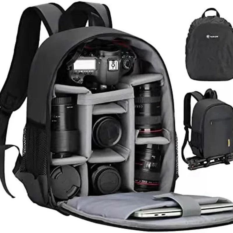 Bolsa multifuncional para câmera para Nikon, Canon, lente digital, mochila de fotografia ao ar livre, leve, tecido impermeável, grande capacidade