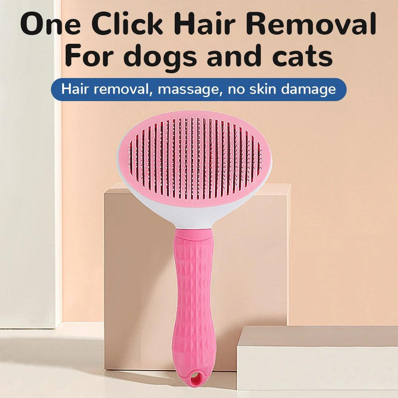 Escova automática da remoção do cabelo do animal de estimação, cão e gato pente, aço inoxidável, limpeza e grooming suprimentos