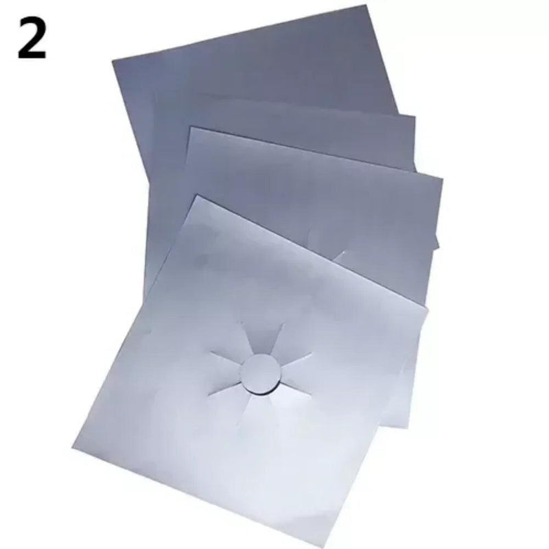 Praça Foil Gás Hob Protector Liner, Easy Clean Reutilizável Protection Pad, Fogão a Gás Fogão Protector, Acessórios de cozinha, 1 Pc, 2 Pcs, 4Pcs