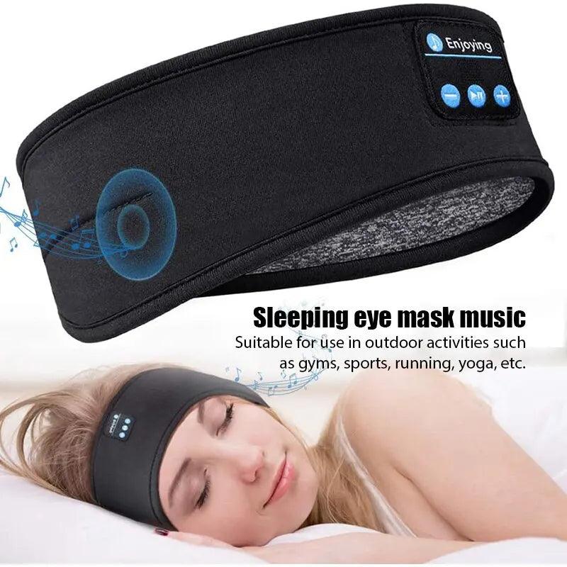 Wireless Bluetooth Headphones, Sports Sleeping Headband, Elastic Headphones, Music Eye Mask, Headset