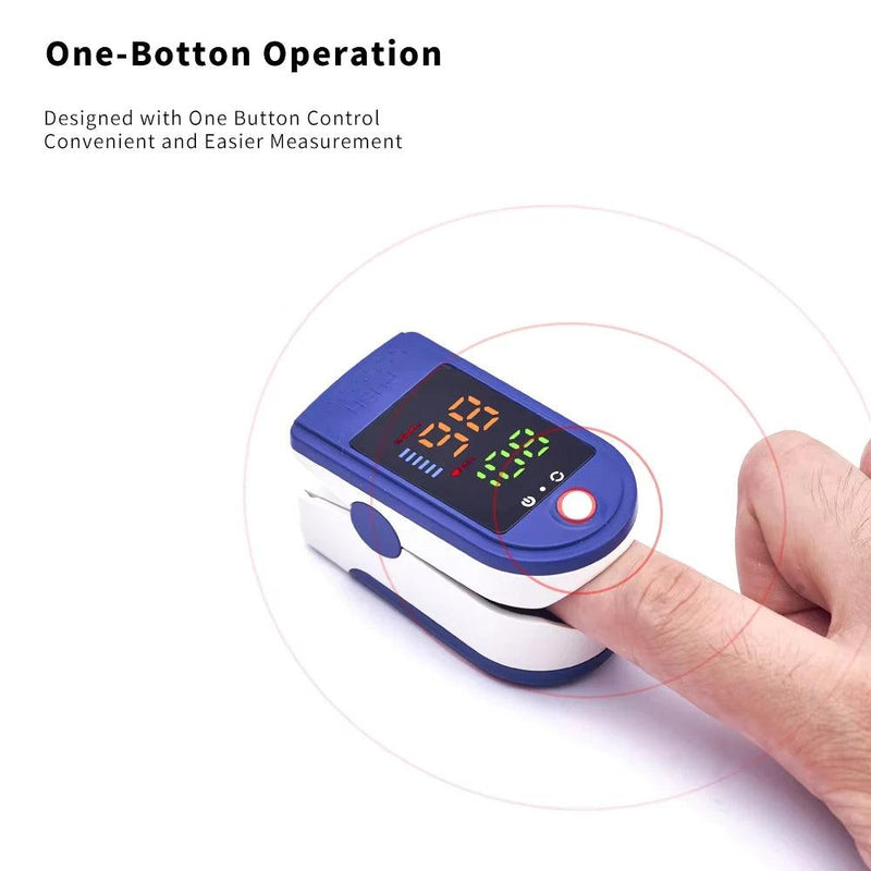 AJC Oximeter Portable Fingertip Pulse Blood Oxygen Saturation Monitor LED Display Fingertip Oximeter Testing SPO2