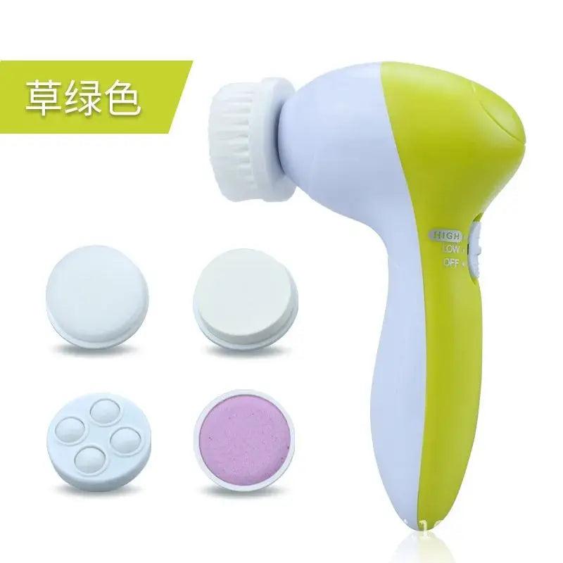 Electric Facial Massager, Rotating Facial Cleanser, Pore Cleanser, Face Massager, Deep Cleansing, Pore Cleansing, Portable Beauty Instrument, 5 in 1