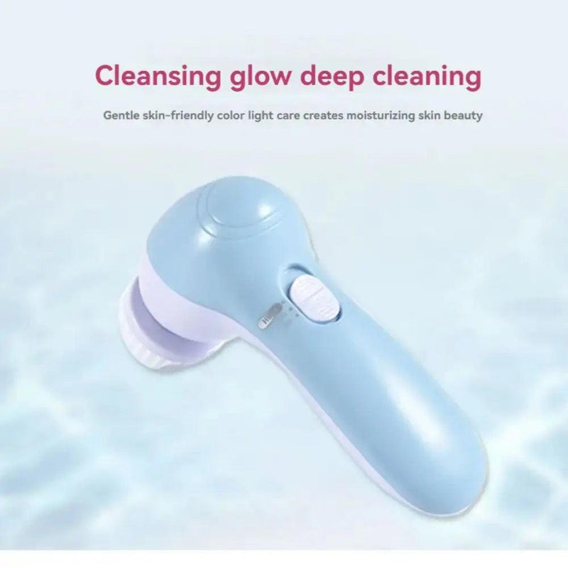 Electric Facial Massager, Rotating Facial Cleanser, Pore Cleanser, Face Massager, Deep Cleansing, Pore Cleansing, Portable Beauty Instrument, 5 in 1